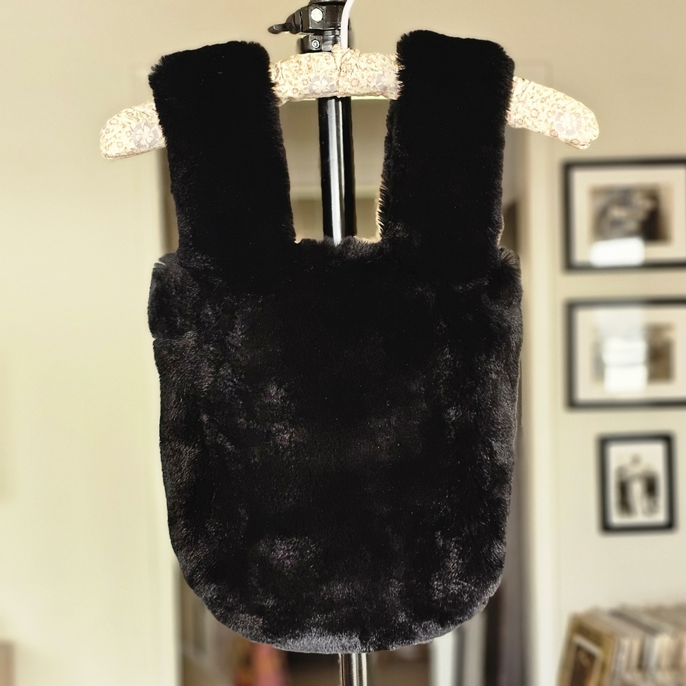 Pologeorgis Black Meow Fur Bag